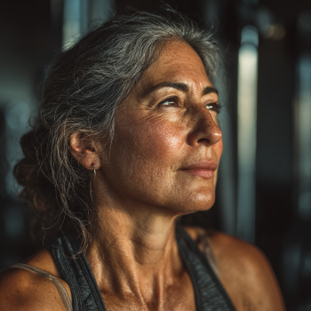 Grupo de adultos mayores sonriendo después del ejercicio